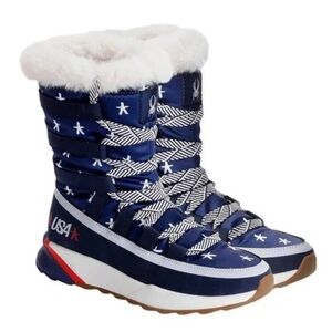 Spyder “Haze” altitude USA Olympics limited edition stars apres ski boots 10 NWT